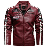 Blouson moto cuir vintage rouge - Speed RACE Le Pratique du Motard