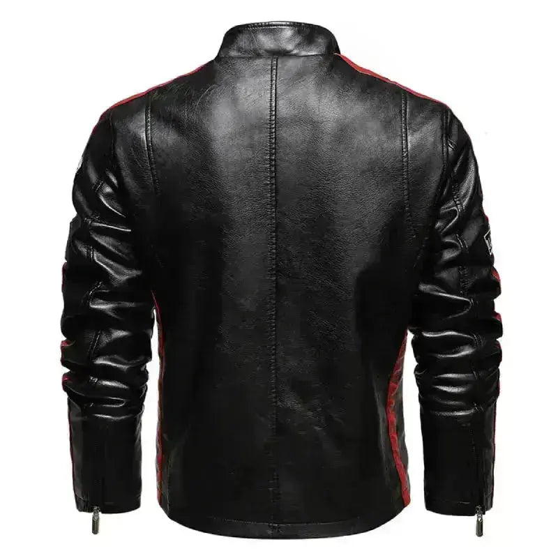 Veste cuir biker vintage - Speed RACE Noir - Le Pratique du Motard