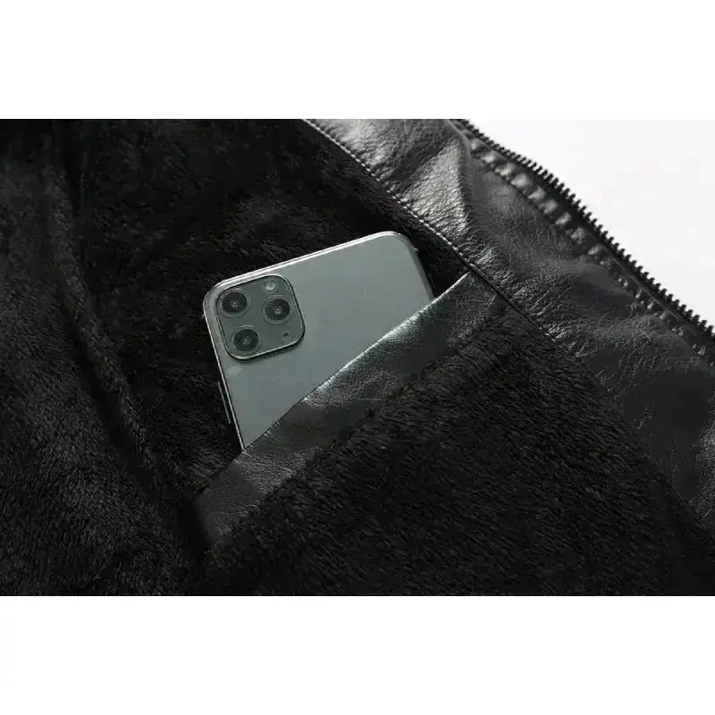 Veste cuir biker vintage - Speed RACE Noir - Le Pratique du Motard
