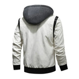 Veste en Cuir avec Capuche - Blanc Le Pratique du Motard
