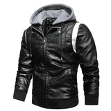Veste en Cuir avec Capuche - Noir Le Pratique du Motard