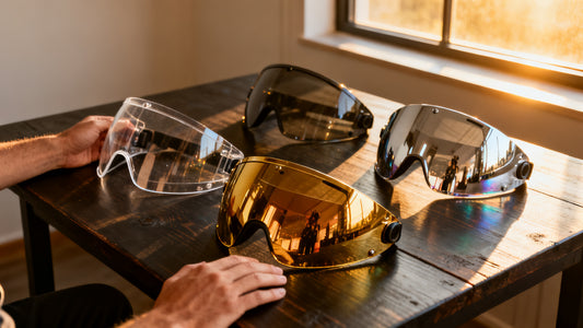 Visière de casque moto teintée ou iridium : comment choisir selon votre usage