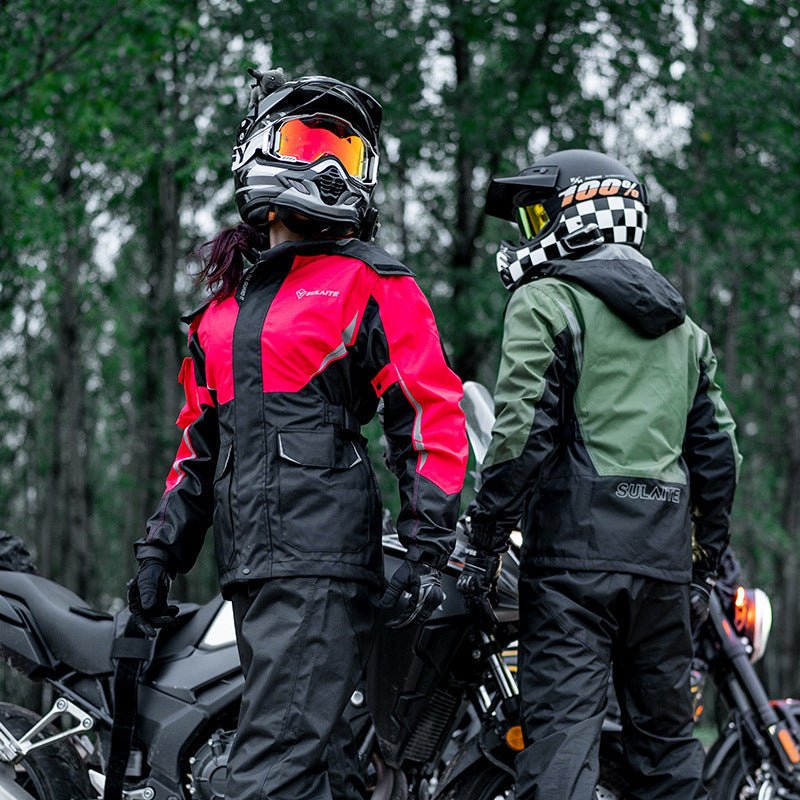 Ensemble veste et pantalon de pluie moto réfléchissants - LE PRATIQUE DU MOTARD