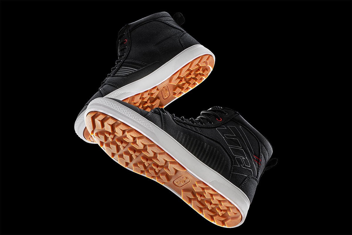 Chaussures Moto Furygan STOCKTON AIR D3O® — Homologué CE Noir - Rouge - LE PRATIQUE DU MOTARD