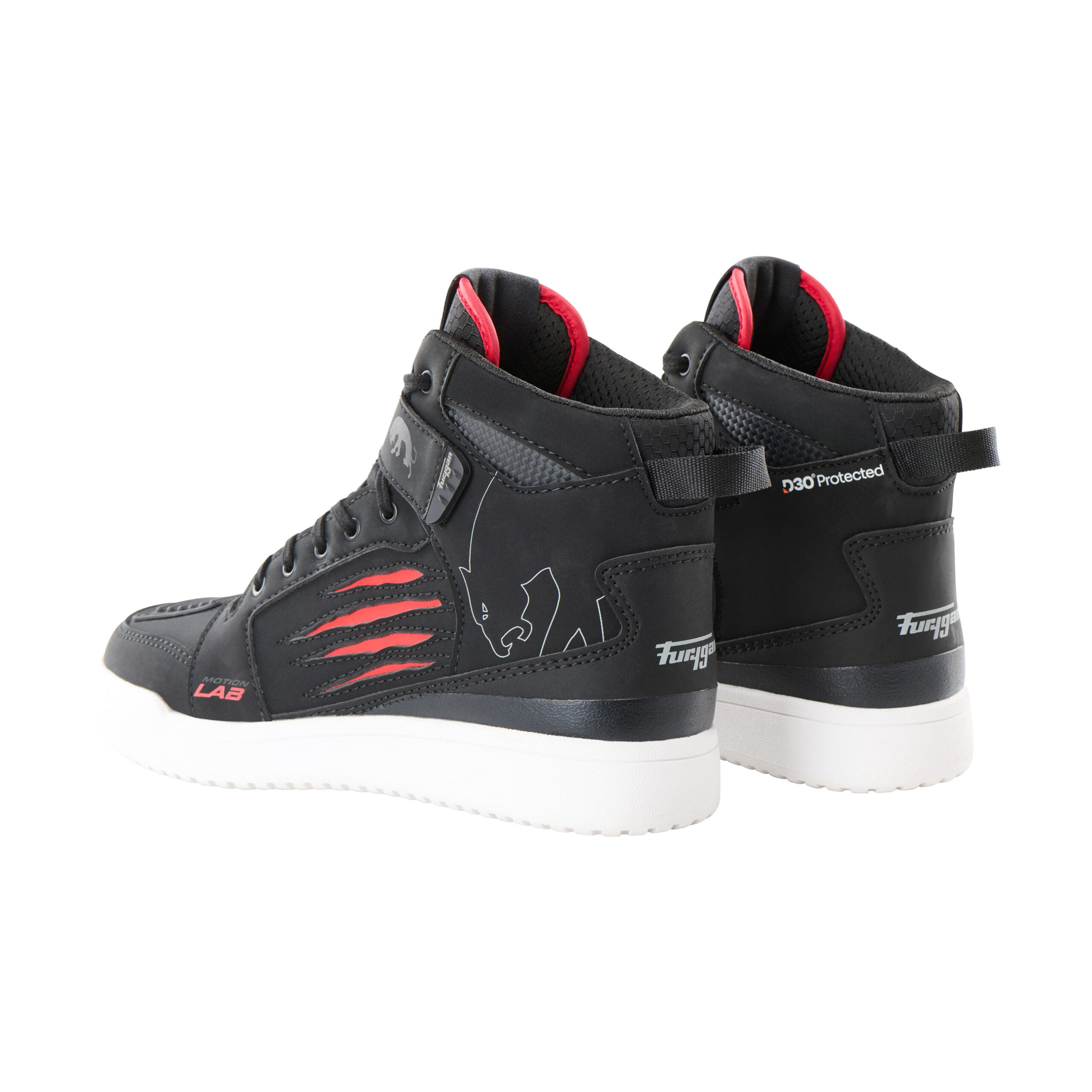 Chaussures Moto Furygan TARMAC D3O® — Homologué CE Noir - Rouge - LE PRATIQUE DU MOTARD