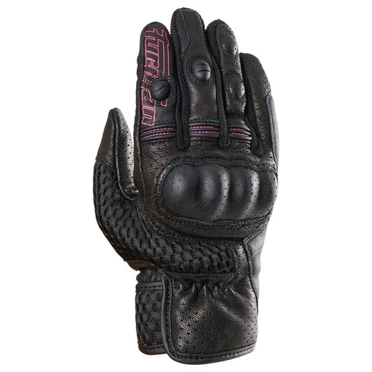 Gants Moto Furygan TD AIR LADY Noir - Blanc - Rose — Certifié CE - LE PRATIQUE DU MOTARD
