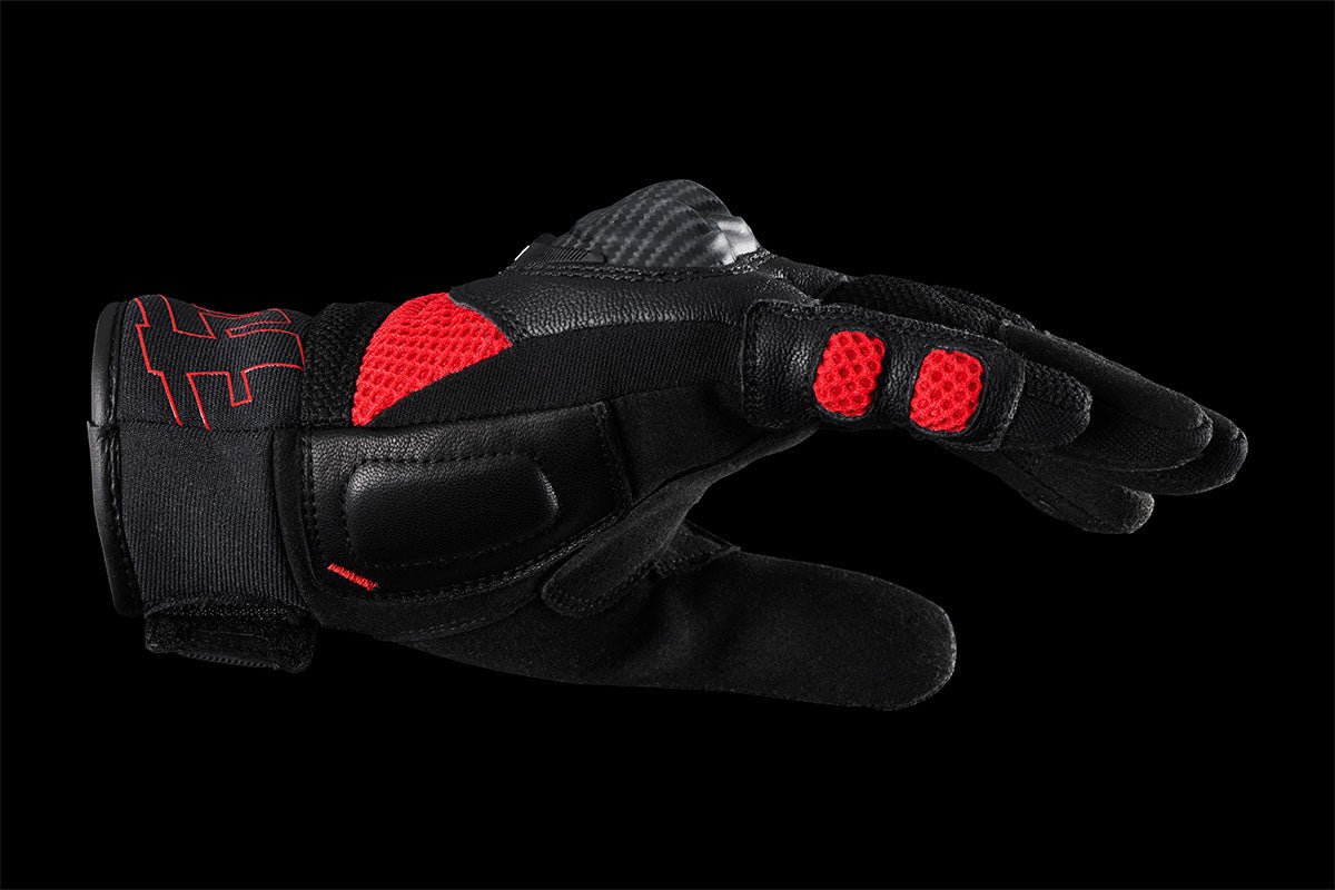 Gants Moto Furygan GALAX EVO Noir - Rouge — Certifié CE - LE PRATIQUE DU MOTARD