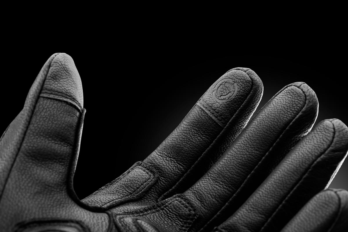 Gants Moto Femme Cuir Toutes Saisons — Noir, vue detail 4