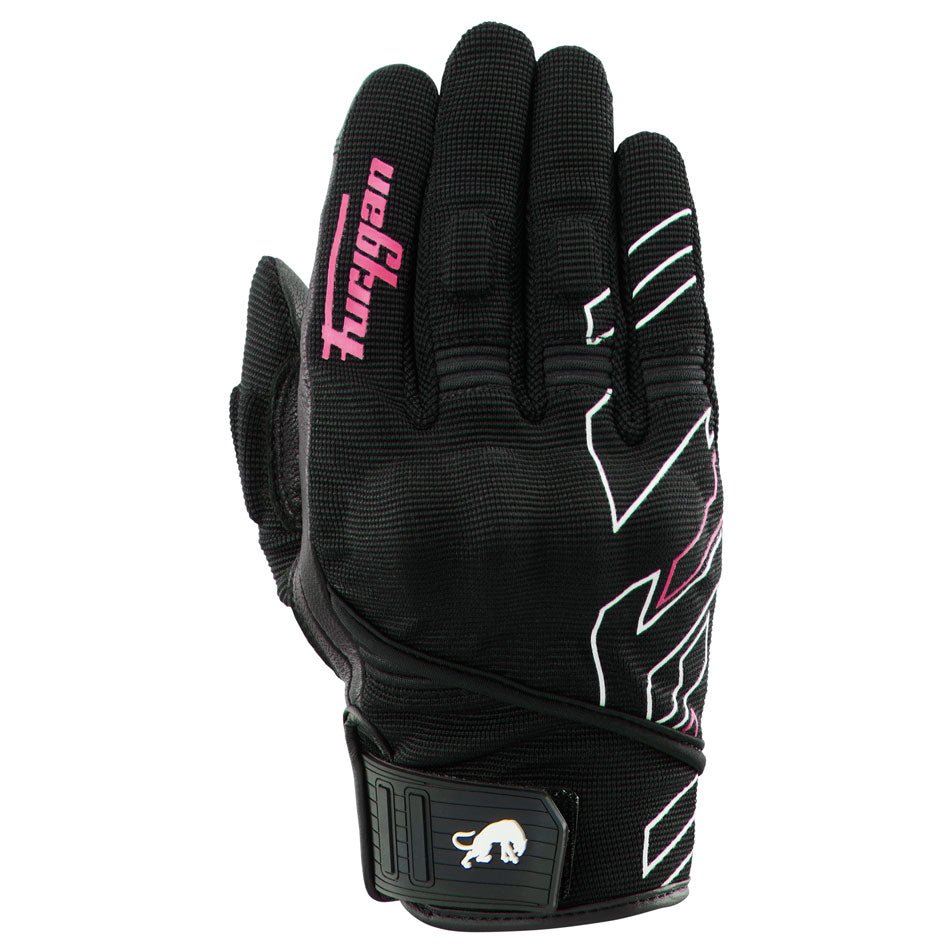 Gants Moto Furygan JET NEON D3O® LADY Noir - Blanc - Or — Certifié CE - LE PRATIQUE DU MOTARD