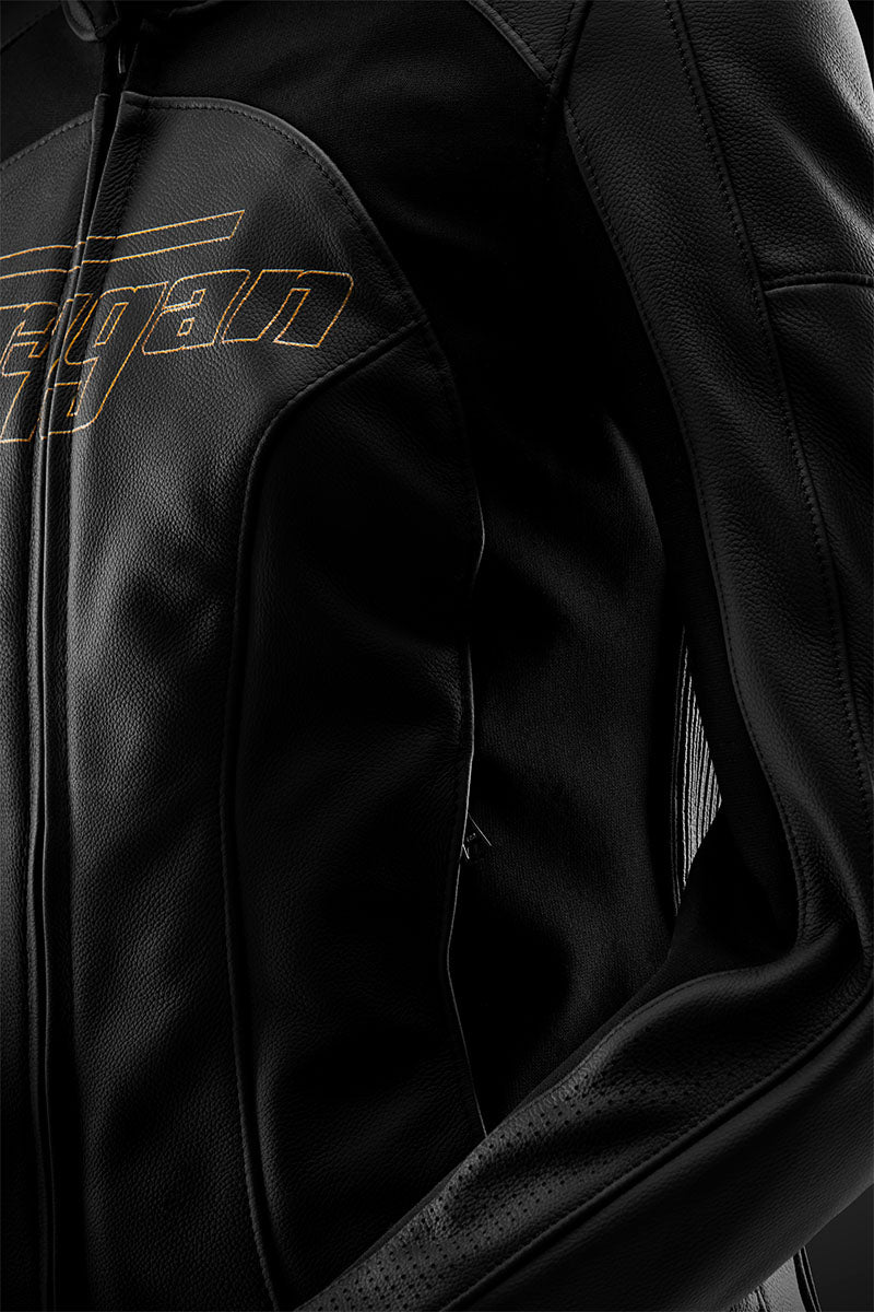 Blouson Moto Furygan ROMY — Protection CE Niveau AAA Noir - Or - LE PRATIQUE DU MOTARD