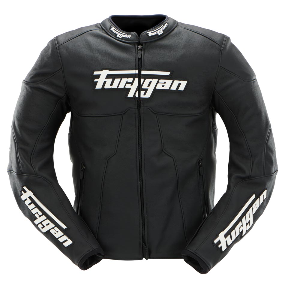 Blouson Cuir Moto Homme Homologué AAA 98 % Cuir — Noir-Blanc, vue principale