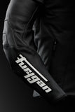 Blouson Cuir Moto Homme Homologué AAA 98 % Cuir — Noir-Blanc, vue detail 1