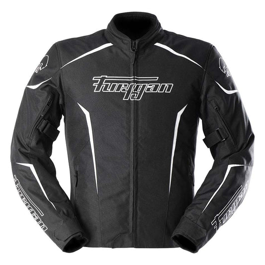 Blouson Moto Furygan YORI — Protection CE Niveau AA Noir - Blanc - Blanc - LE PRATIQUE DU MOTARD