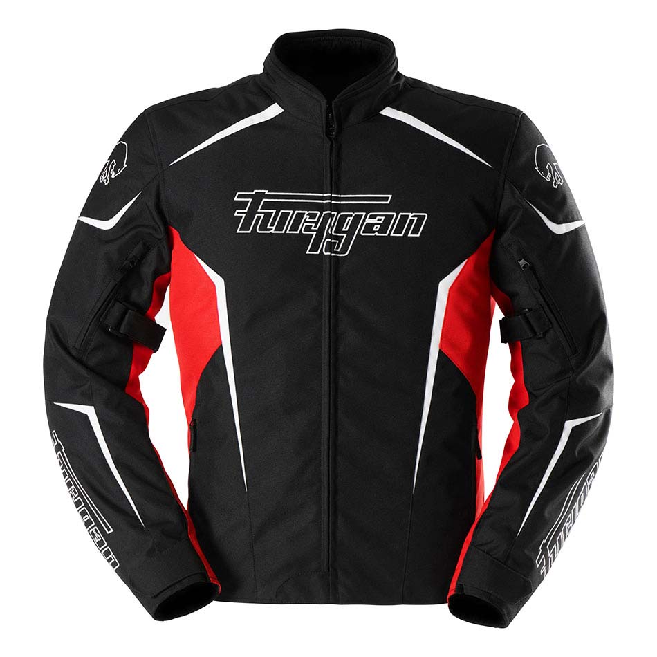 Blouson Moto Furygan YORI — Protection CE Niveau AA Noir - Rouge - Blanc - LE PRATIQUE DU MOTARD
