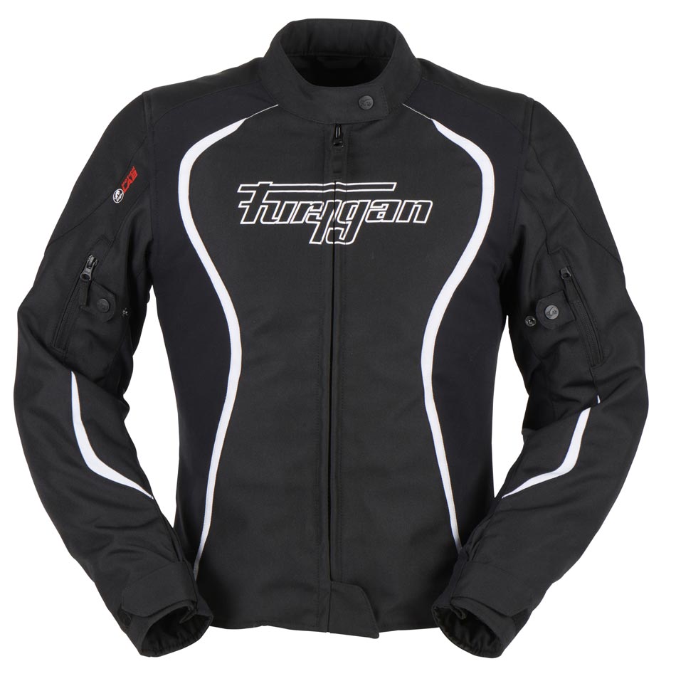 Blouson Moto Furygan ODESSA — Protection CE Niveau AA Noir - Blanc - LE PRATIQUE DU MOTARD