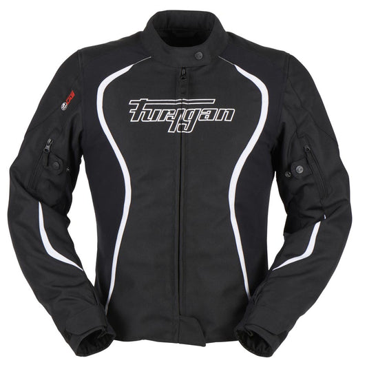 Blouson Moto Furygan ODESSA — Protection CE Niveau AA Noir - Blanc - LE PRATIQUE DU MOTARD