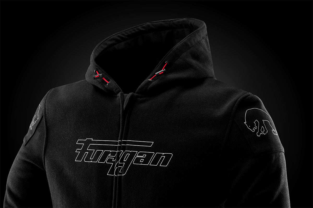 Blouson Moto Furygan LIVIO X KEVLAR® — Protection CE Niveau AA Noir - Blanc - LE PRATIQUE DU MOTARD