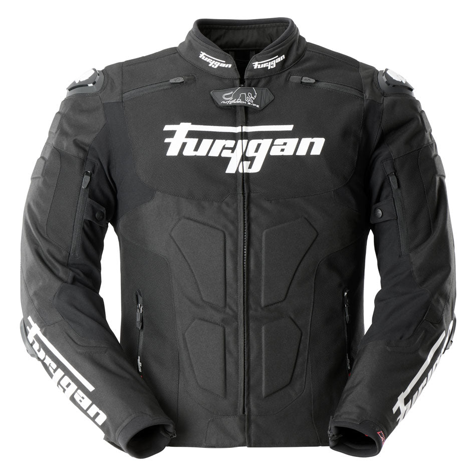 Blouson Moto Furygan TX RAPTOR — Protection CE Niveau AA Noir - Blanc - LE PRATIQUE DU MOTARD