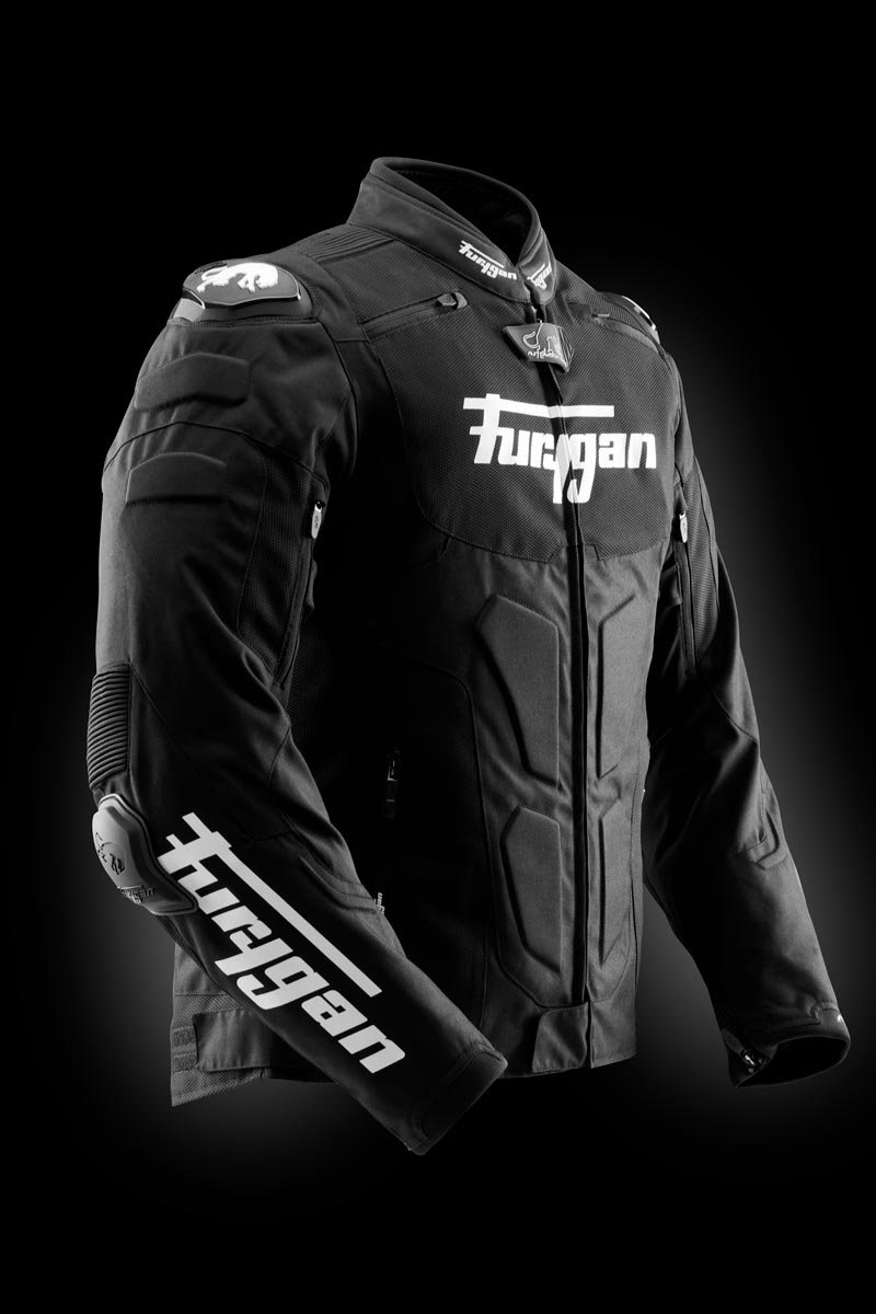 Blouson Moto Furygan TX RAPTOR — Protection CE Niveau AA Noir - Blanc - LE PRATIQUE DU MOTARD