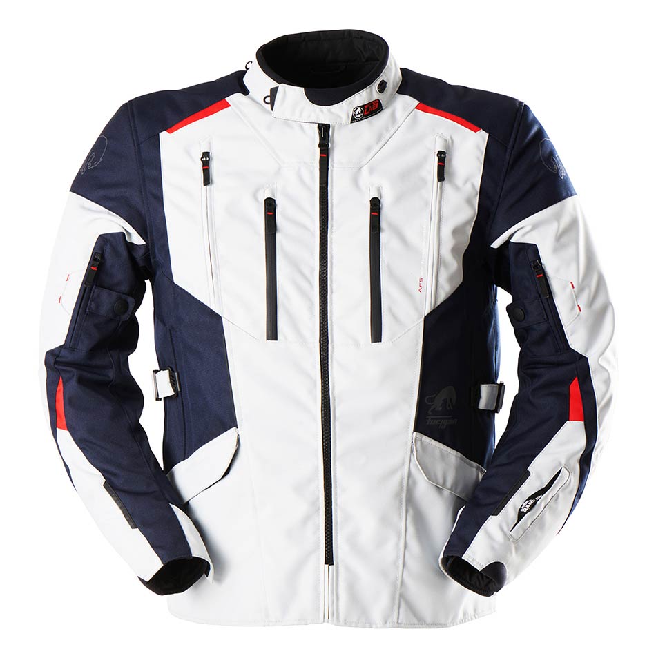 Blouson Moto Furygan BROOKS — Protection CE Niveau AA Pearl - Bleu - LE PRATIQUE DU MOTARD