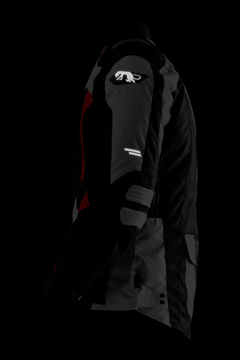 Blouson Moto Furygan APALACHES EVO — Protection CE Niveau AA Noir - Pearl - Rouge - LE PRATIQUE DU MOTARD
