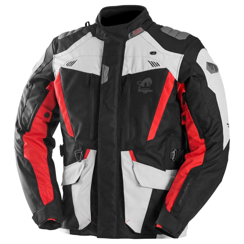Blouson Moto Furygan APALACHES EVO — Protection CE Niveau AA Noir - Pearl - Rouge - LE PRATIQUE DU MOTARD