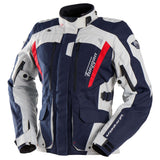 Blouson Moto Furygan APALACHES LADY EVO — Protection CE Niveau AA Bleu - Pearl - Rouge - LE PRATIQUE DU MOTARD