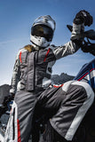Blouson Moto Furygan APALACHES LADY EVO — Protection CE Niveau AA Gris - Pearl - Rouge - LE PRATIQUE DU MOTARD
