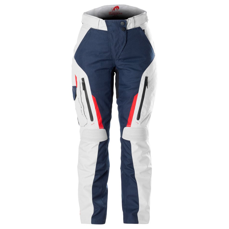 Pantalon Moto Furygan KILLINGTON LADY — Protection CE Niveau AA Bleu - Pearl - Rouge - LE PRATIQUE DU MOTARD