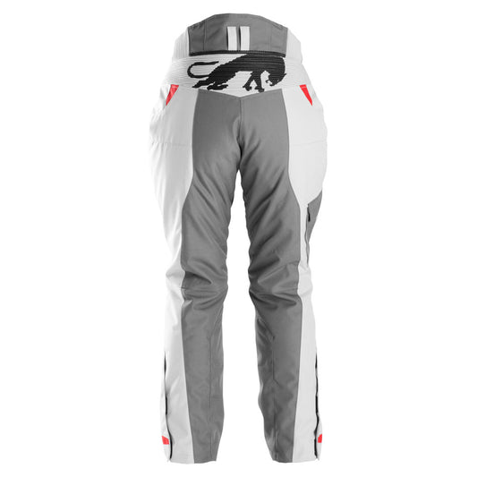 Pantalon Moto Furygan KILLINGTON LADY — Protection CE Niveau AA Gris - Pearl - Rouge - LE PRATIQUE DU MOTARD