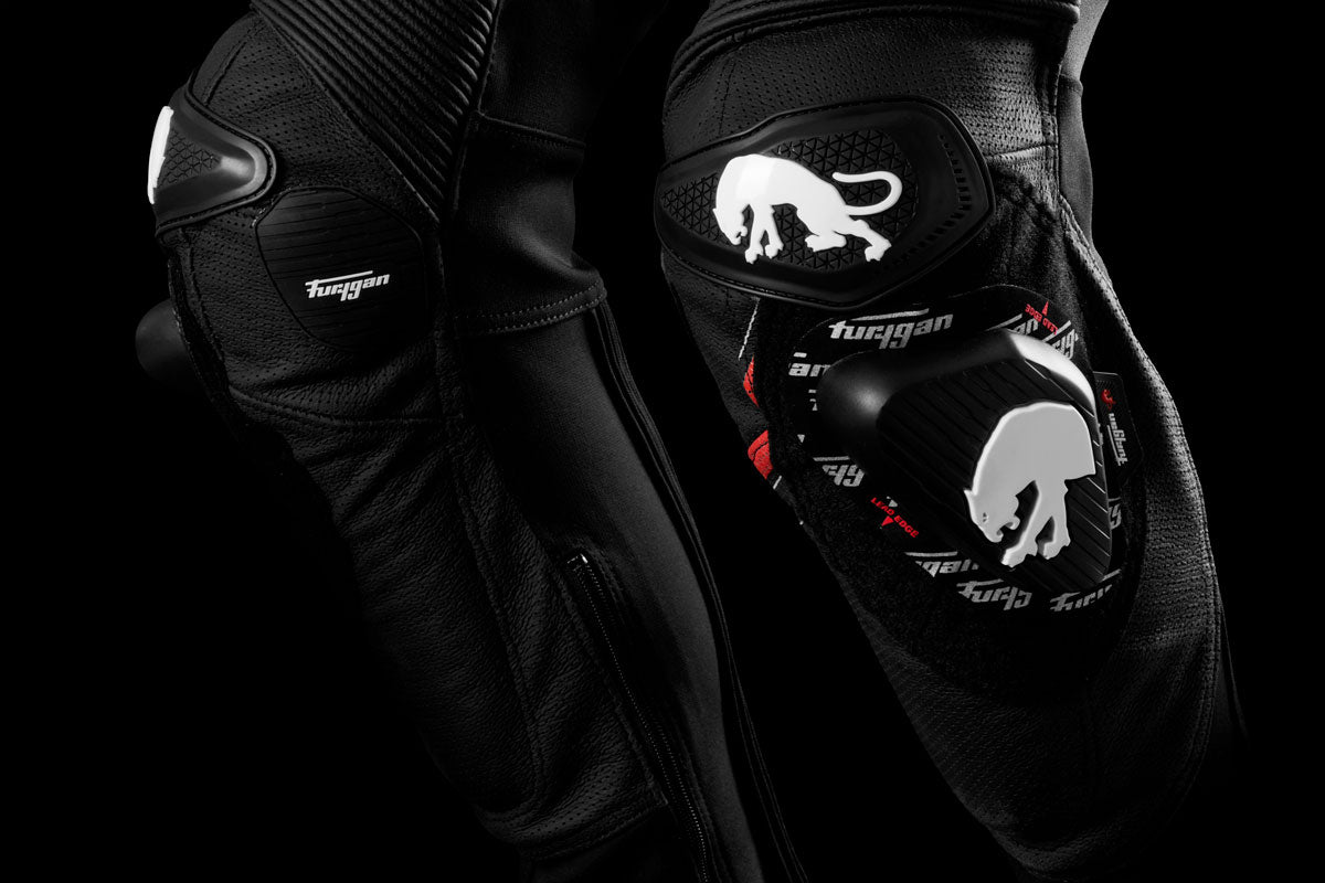 Combinaison Moto Furygan ECLIPSE X KEVLAR® — Protection CE Niveau AAA Noir - Rouge - Blanc - LE PRATIQUE DU MOTARD