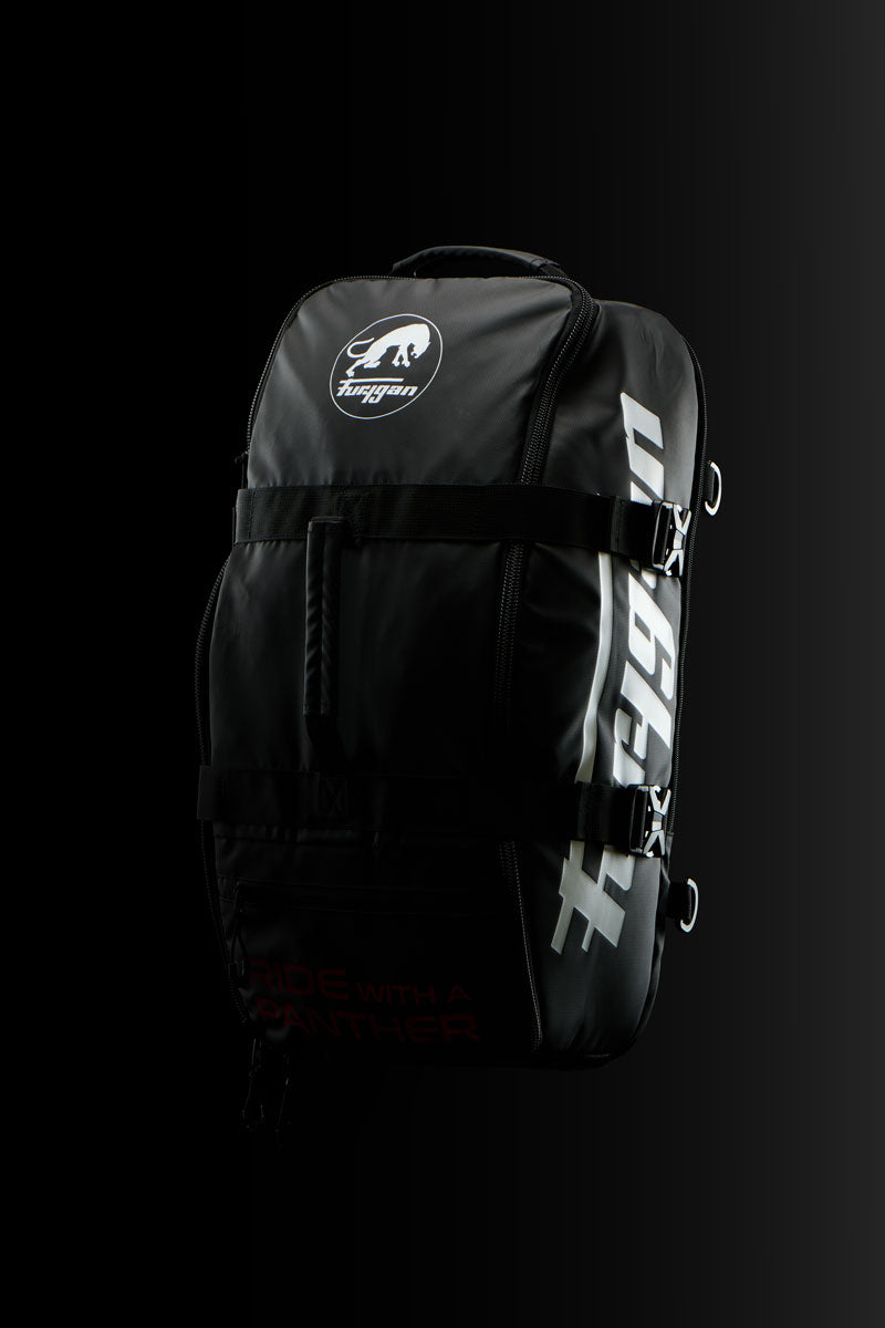 Sac à Dos Moto 32 L Housse de Pluie — Noir-Blanc-Rouge, vue detail 1