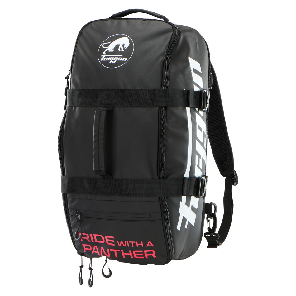 Sac à Dos Moto 32 L Housse de Pluie — Noir-Blanc-Rouge, vue vue 3