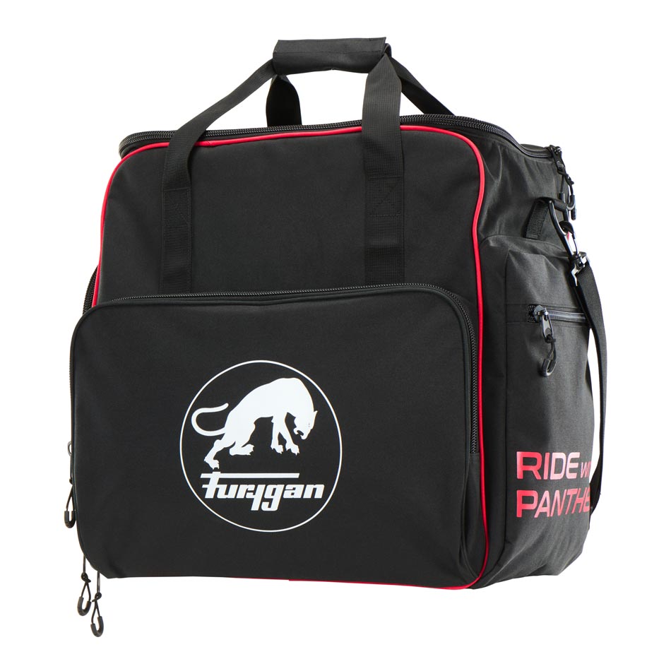 Sac Équipement Moto 45 L Casque & Bottes — Noir-Blanc-Rouge, vue vue 3