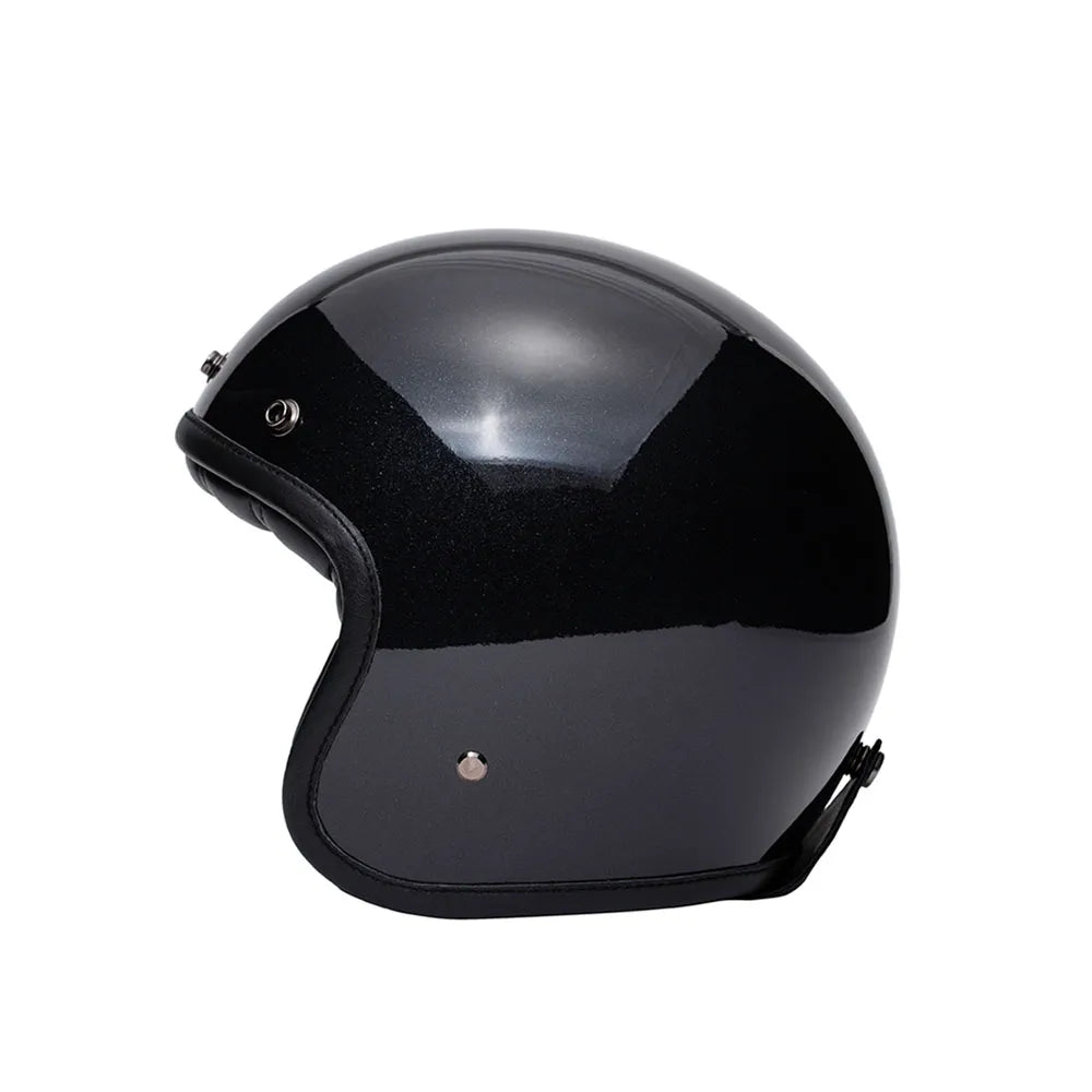 Casque Jet Néo - Rétro Noir | Marko THE CLASSIC - LE PRATIQUE DU MOTARD