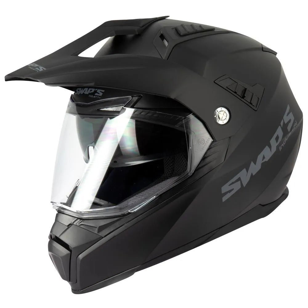 Casque moto cross/enduro + visiere - Noir Mat - LE PRATIQUE DU MOTARD