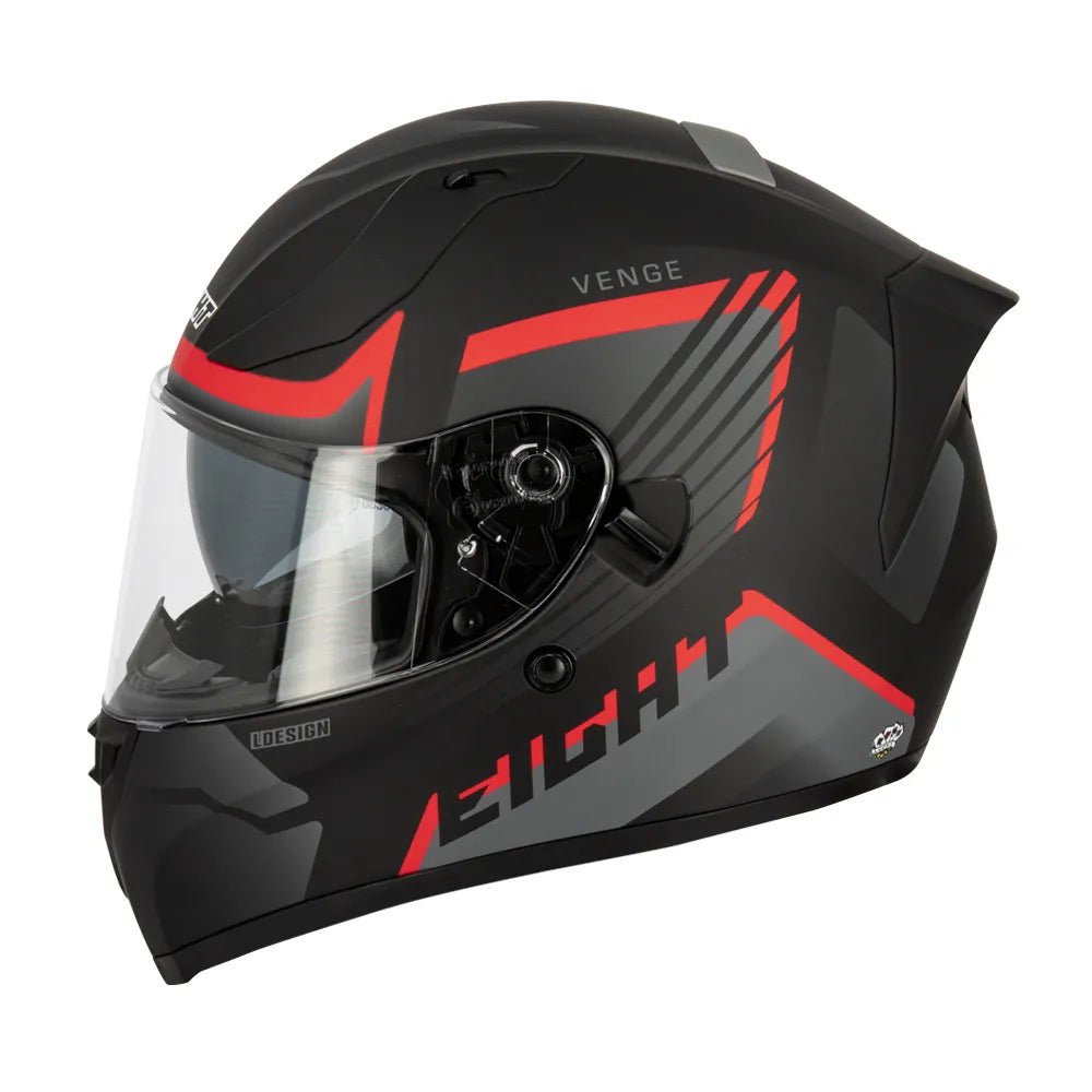 Casque moto/scooter Integral| Noir/Rouge + PINLOCK - LE PRATIQUE DU MOTARD