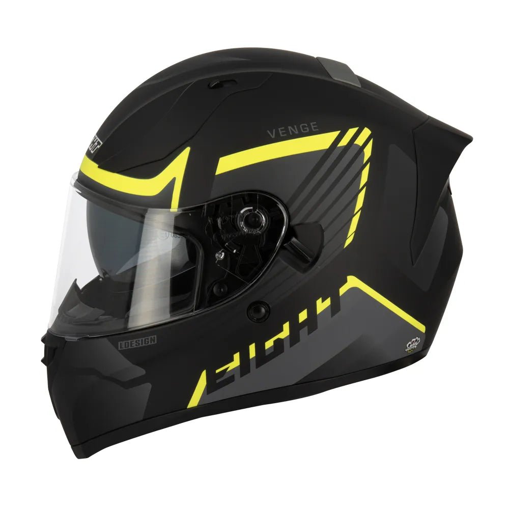 Casque moto Integral | S441 Noir/Jaune - LE PRATIQUE DU MOTARD