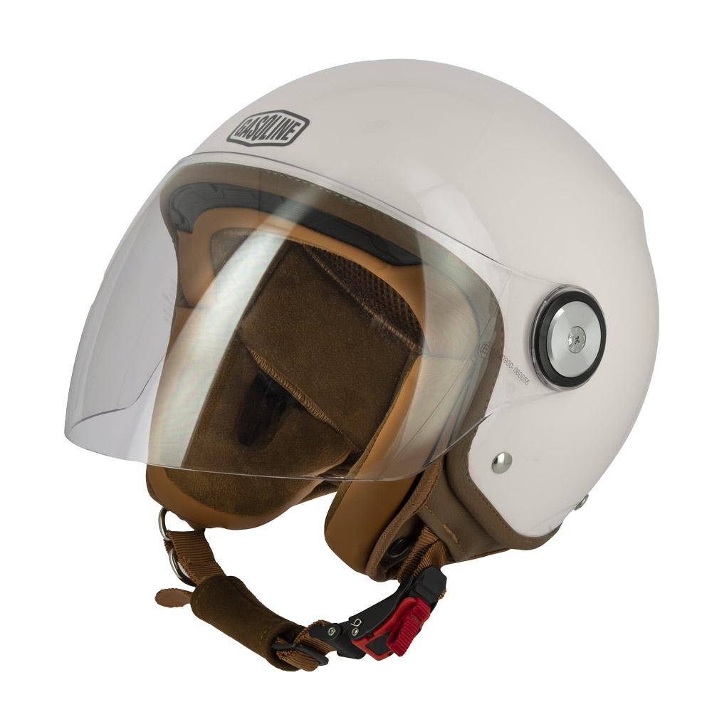 Casque Jet Gasoline S100 Octane — Crème Brillant
