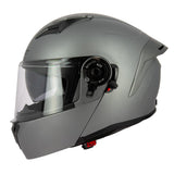 Casque modulable S551 Dual Face titane mat — vue de profil