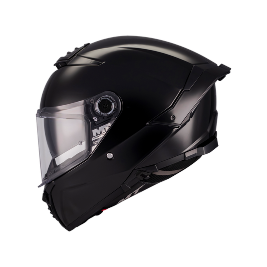 Casque intégral MT Thunder 4 SV Pure Noir Gloss — vue de face — Le Pratique du Motard