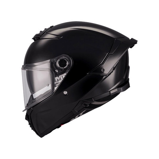 Casque intégral MT Thunder 4 SV Pure Noir Gloss — vue de face — Le Pratique du Motard
