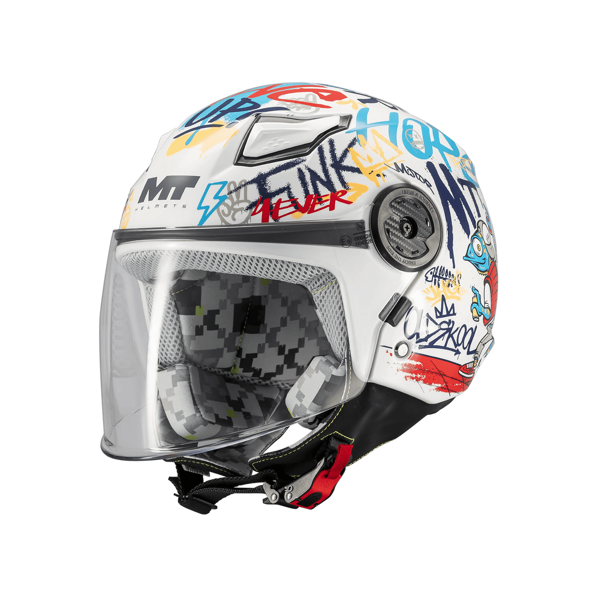 Casque Jet Enfant MT Lite Crew Graphic — ECE 22.06 Passager Scooter - LE PRATIQUE DU MOTARD