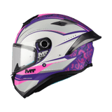 Casque Intégral Femme MT Targo S Outside Rose/Violet — ECE 22.06 - LE PRATIQUE DU MOTARD