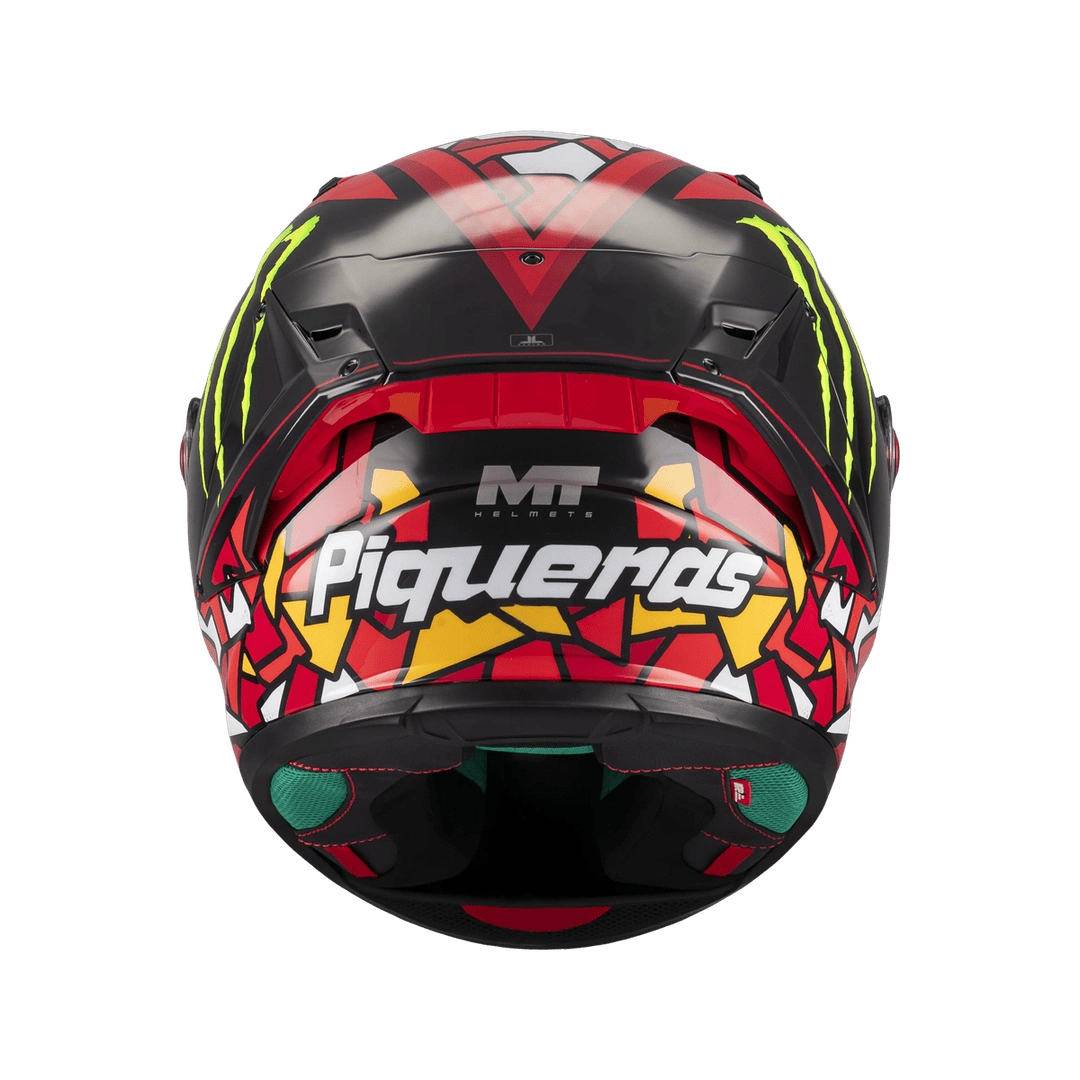Casque intégral MT KRE+ S Piqueras de dos, nom Piqueras et extracteurs d'air