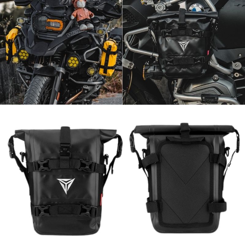 Sacoche pour crash bar moto BMW / HONDA / Yamaha / Benelli - LE PRATIQUE DU MOTARD