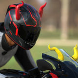 Corne de diable Rouge casque moto - LE PRATIQUE DU MOTARD