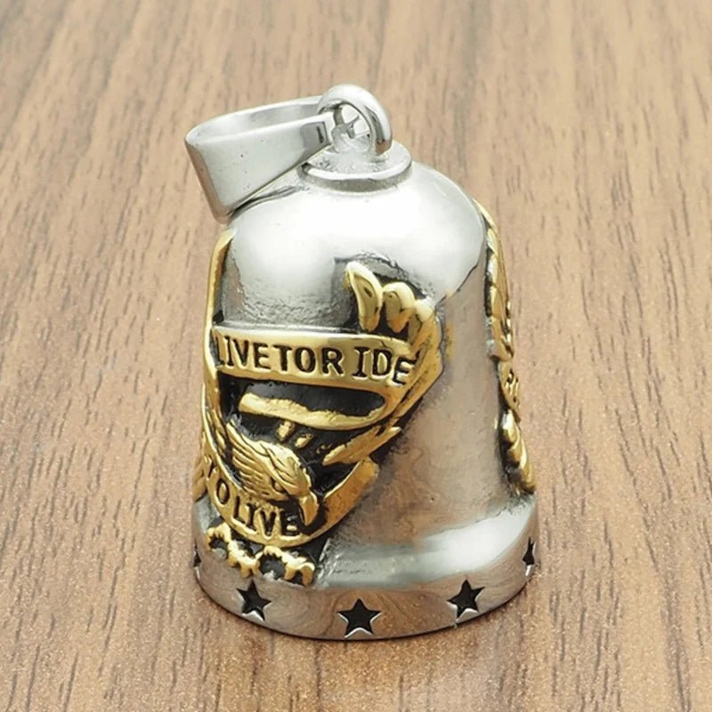 Guardian Bell® "Live to Ride" – La Cloche Porte - Bonheur (Acier Inoxydable) - LE PRATIQUE DU MOTARD
