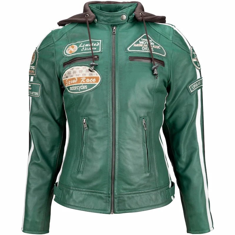 Blouson cuir moto rétro chic pour femme | LEGENDARY 58™ - LE PRATIQUE DU MOTARD