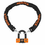 Antivol A Chaine Armlock Ck2 Noir/Orange 1.20M Maillon Diam 10 Mm Avec U 52X65Mm (Diam 16 Mm) (U Classe Sra)